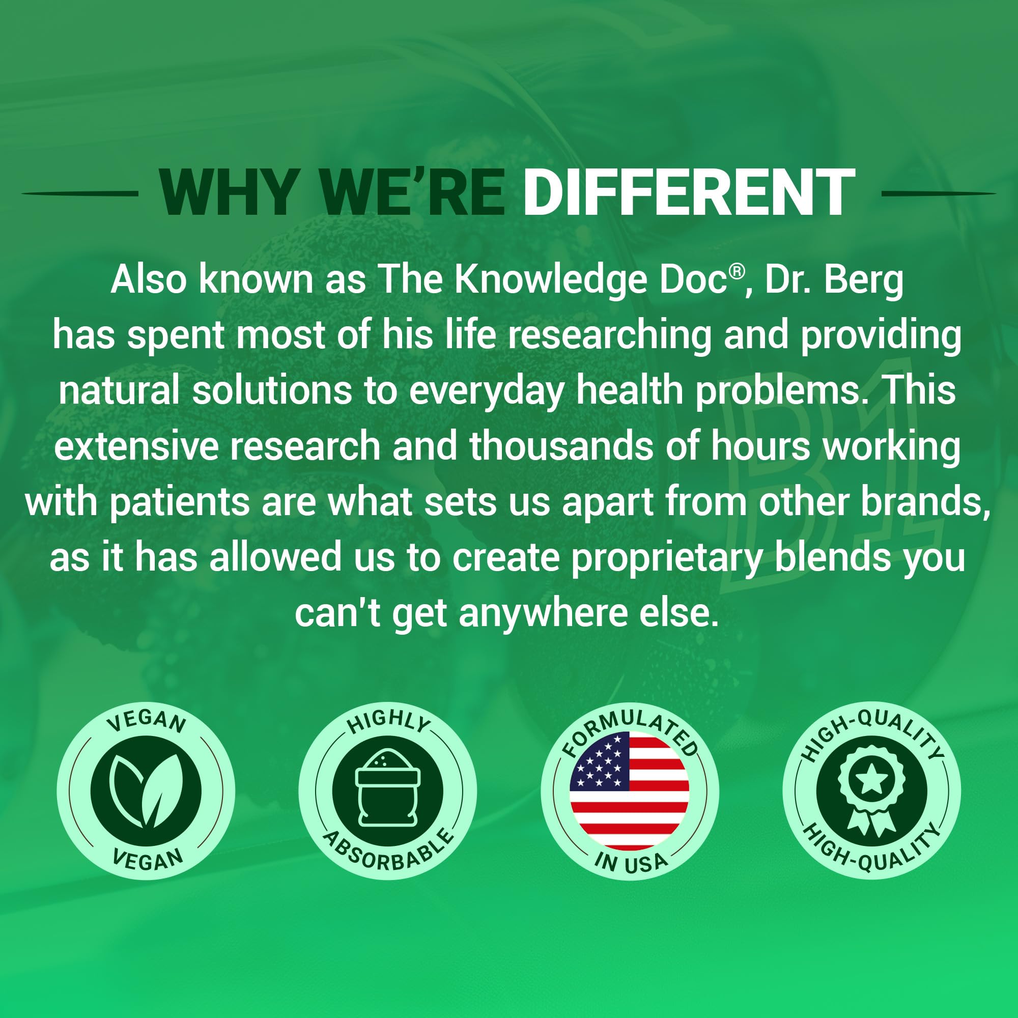 Dr. Berg B1 B6 B12 capsules on shelf suggesting a reliable daily supplement routine.