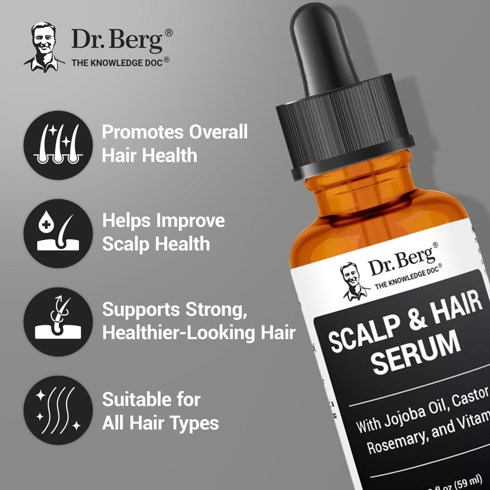 Castor oil being poured from Dr. Berg bottle.
