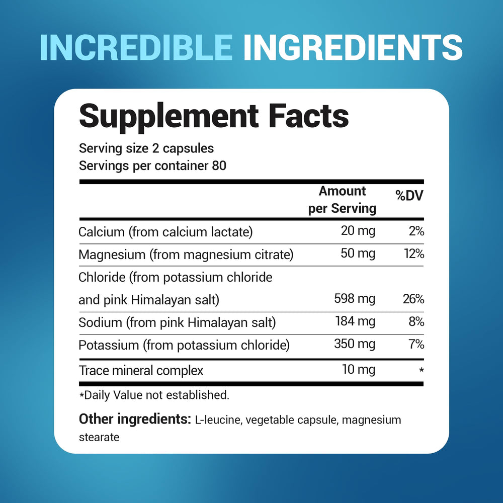 Dr. Berg Electrolyte Capsules beside workout gear indicating endurance support.