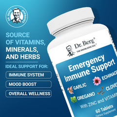 Close-up of the Dr. Berg label showing vitamin D and zinc details.