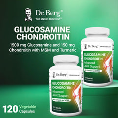 Ingredients chart for Dr. Berg Glucosamine Chondroitin MSM Turmeric & Boswellia.