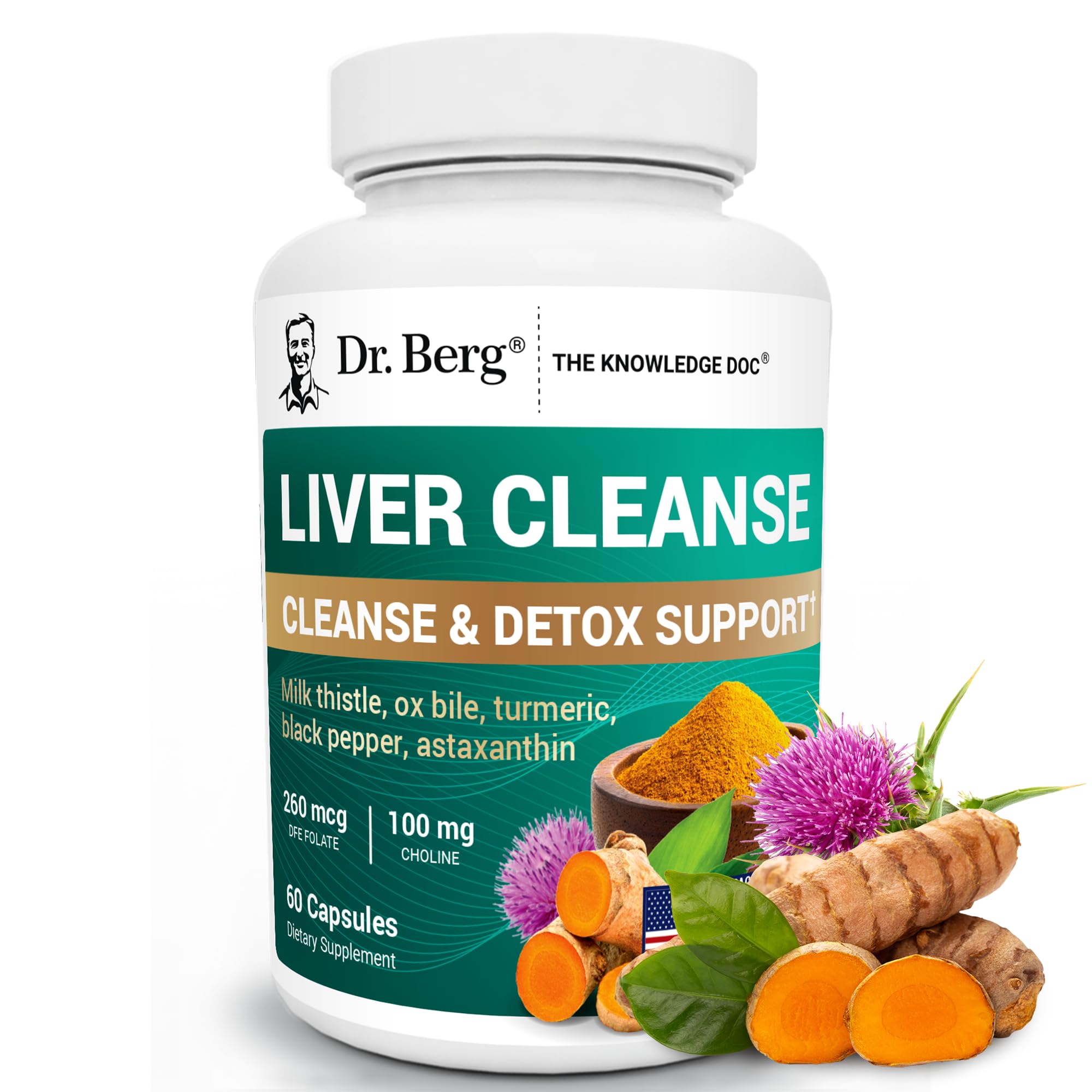 Dr. Berg Liver Cleanse bottle showing daily capsules for easy routine
