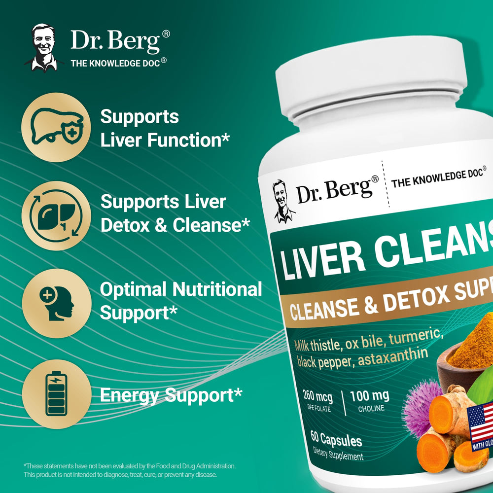 Dr. Berg Liver Cleanse label close-up highlighting key directions