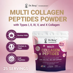 Bottle label shows grass-fed, pasture-raised, and wild-caught collagen sources.