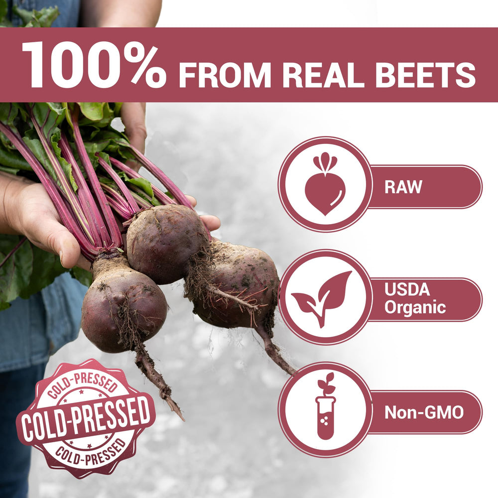 Dr. Berg Nutritionals beet powder dissolving in water with smooth texture and minimal clumps.