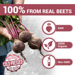 Dr. Berg Nutritionals beet powder dissolving in water with smooth texture and minimal clumps.