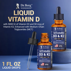 MCT oil base in Dr. Berg D3 K2 liquid drops highlighting absorption benefits