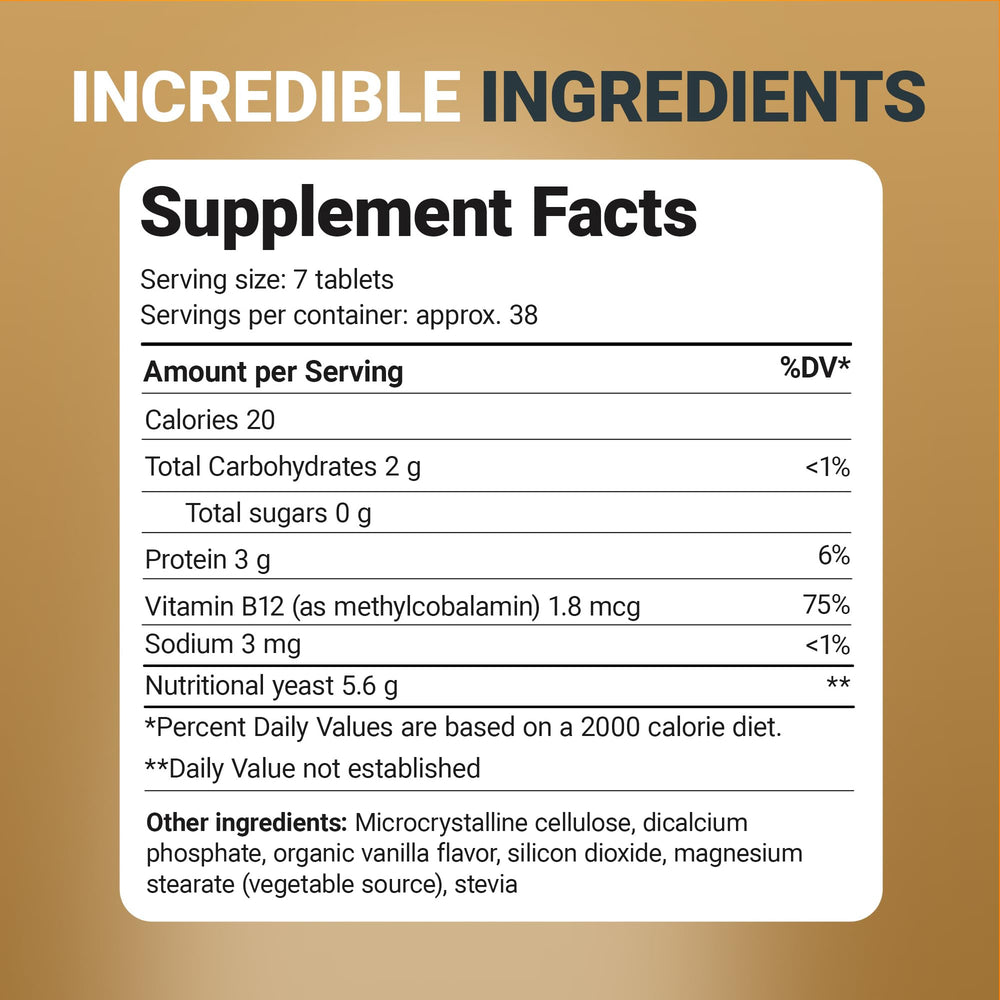Dr. Berg Yeast Tablets with organic vanilla flavor enhancing taste.