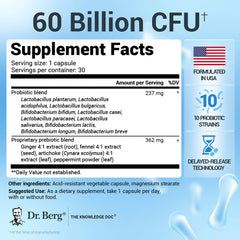 Dr. Berg Probiotic capsules close-up showing delayed-release design
