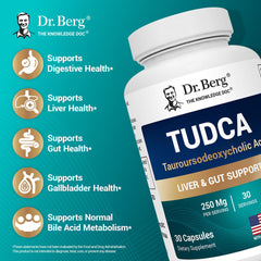 Dr. Berg TUDCA capsules arranged for easy daily use.