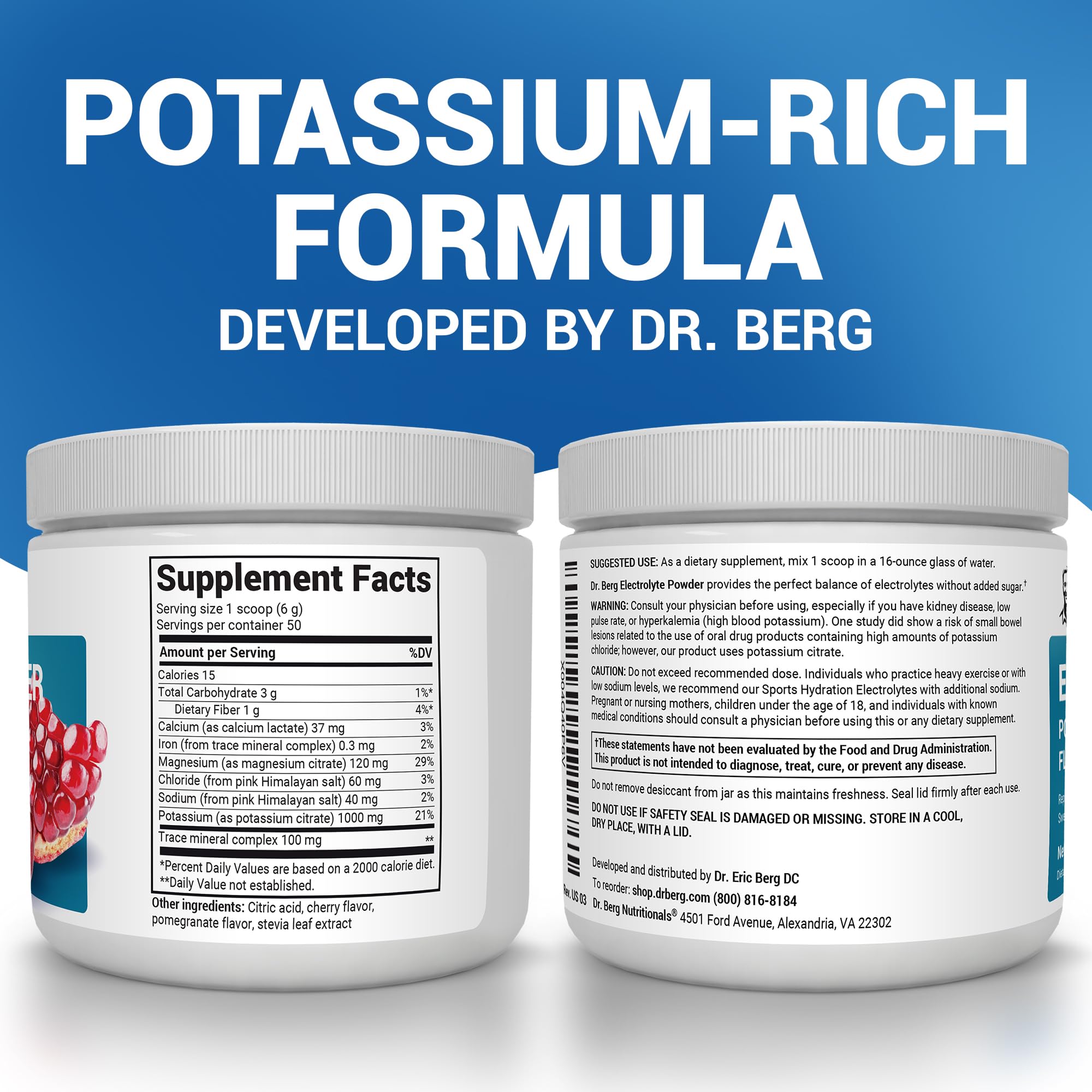 Dr. Berg Zero Sugar Hydration mix dissolving in water for clean hydration