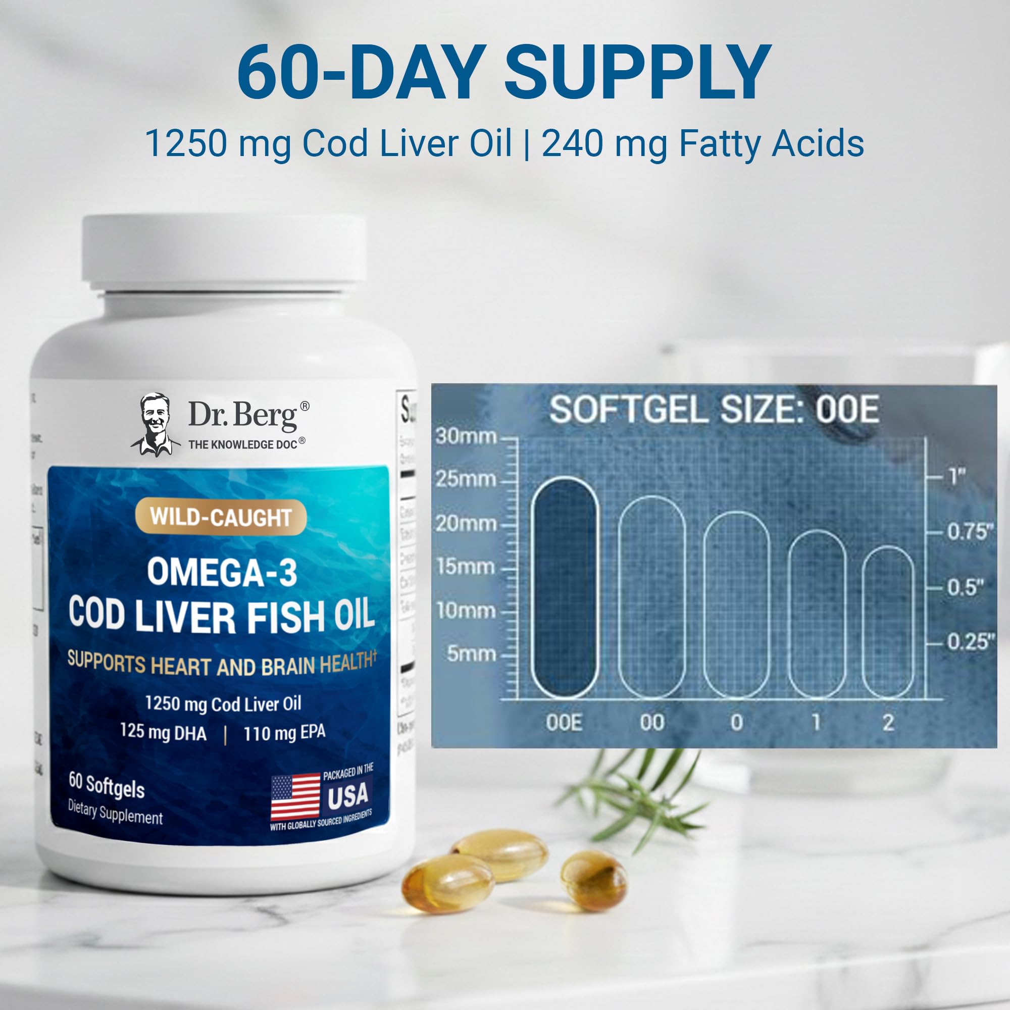 Dr. Berg Omega-3 produced in US cGMP-certified facilities