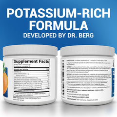 Dr. Berg potassium 1000 mg electrolyte powder supports sustained hydration during activity.
