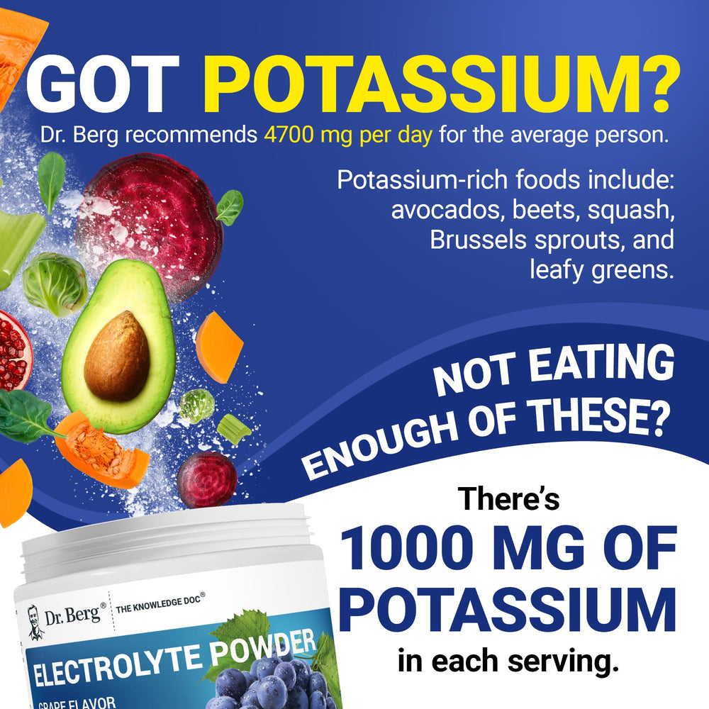 Dr. Berg 1000 mg potassium highlight signals strong electrolyte support