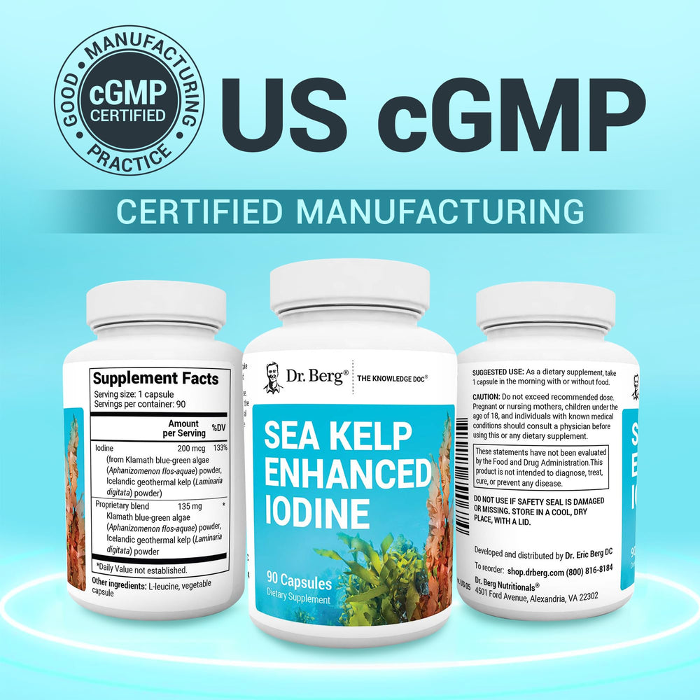 Dr. Berg Sea Kelp capsules ready for daily use.