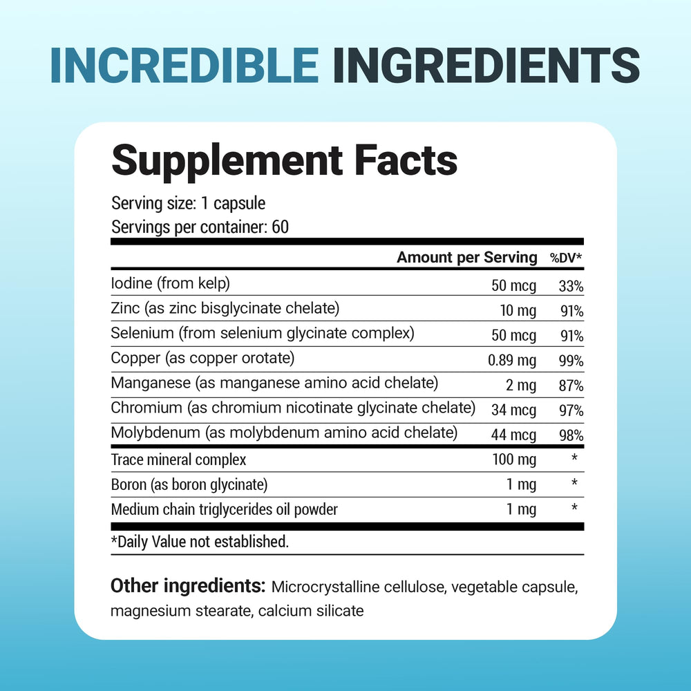 60 capsules per bottle support a simple monthly mineral routine.