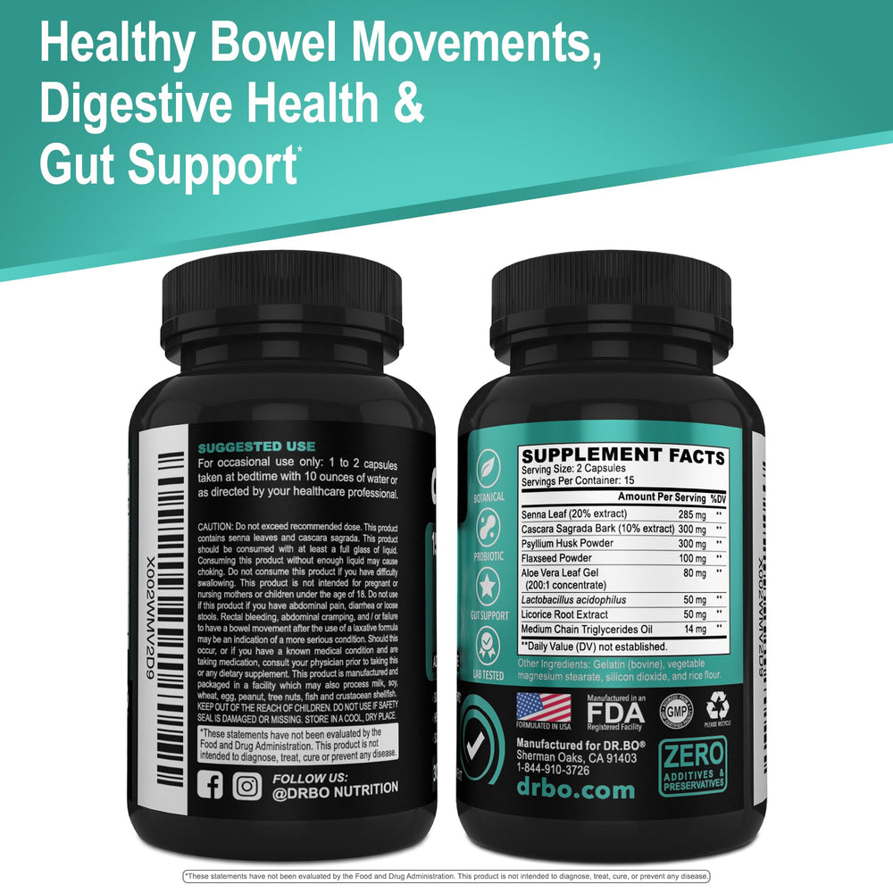DR. BO colon cleanse capsules arranged for easy daily use