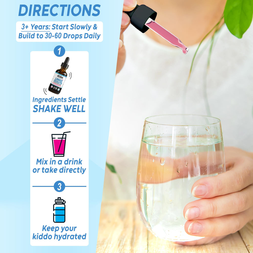DR. BO Lingo Zeolite Drops daily-use setup near lunch or bedtime routine