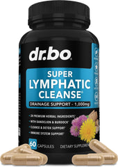 DR. BO Lymphatic Drainage Pills bottle front view for easy daily use.
