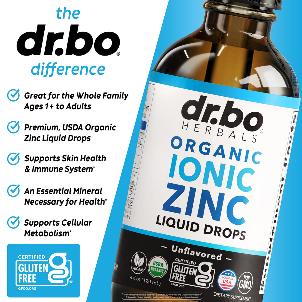 DR. BO Organic Zinc Drops ideal for kids and adults