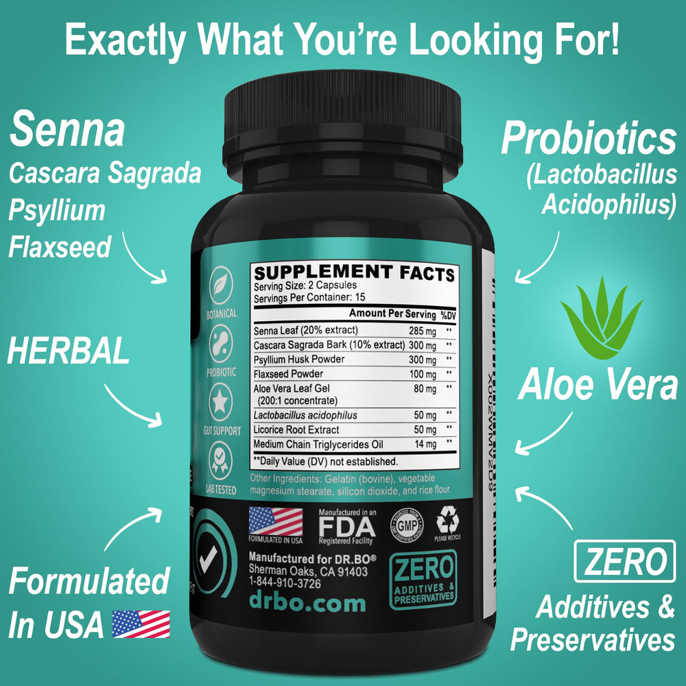 DR. BO probiotic and herbal blend visual for gut wellness