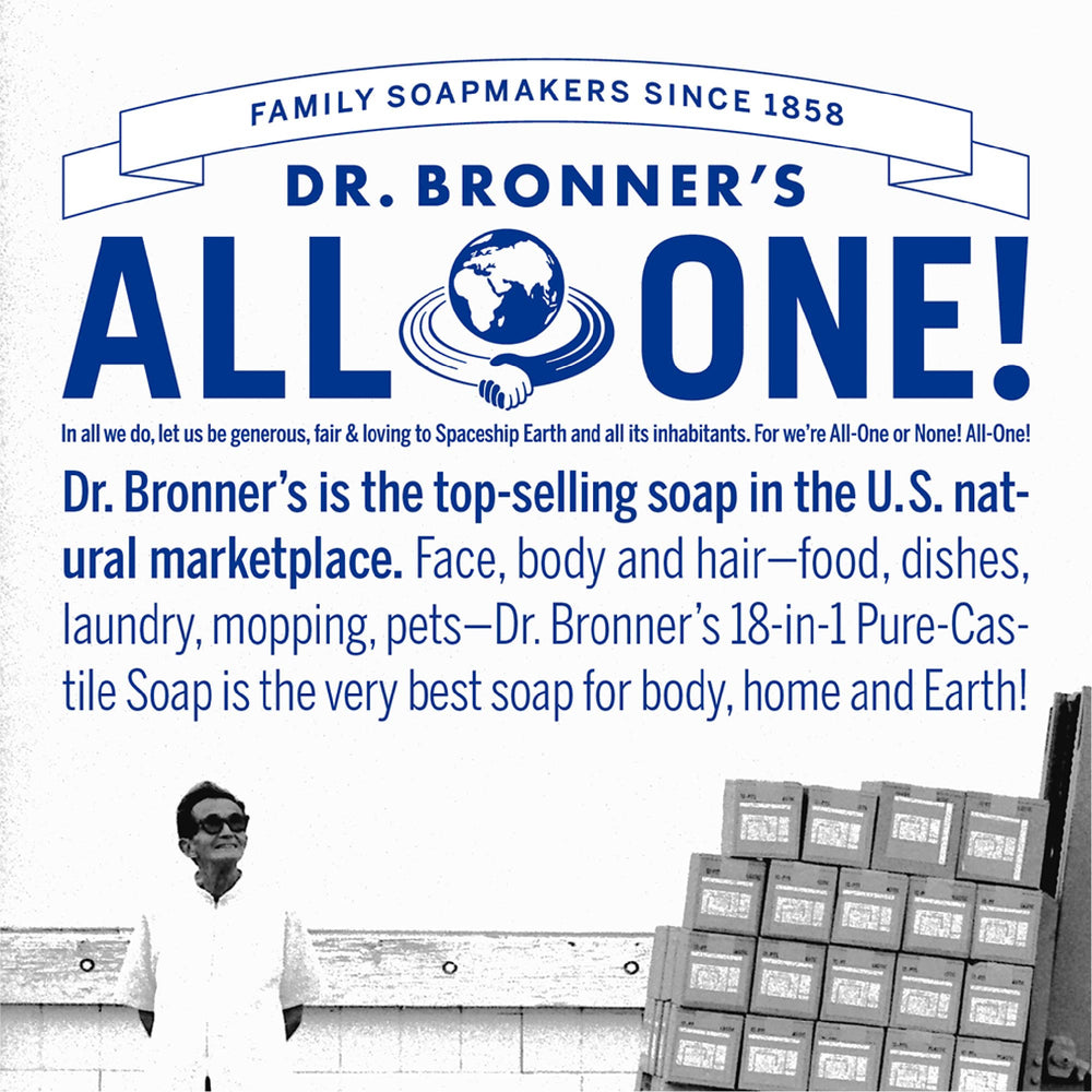 Fluoride-free formula in Dr. Bronner’s All-One toothpaste packaging for fluoride-conscious users.