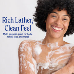 Dr. Bronner’s Lavender Castile being used for dishes with dilution.
