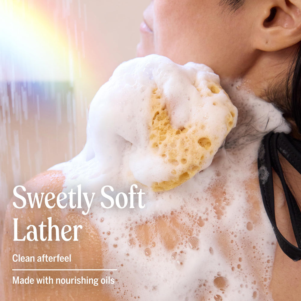 Shower scene with Dr. Bronner's Peppermint Sugar Soap for all-over wash.