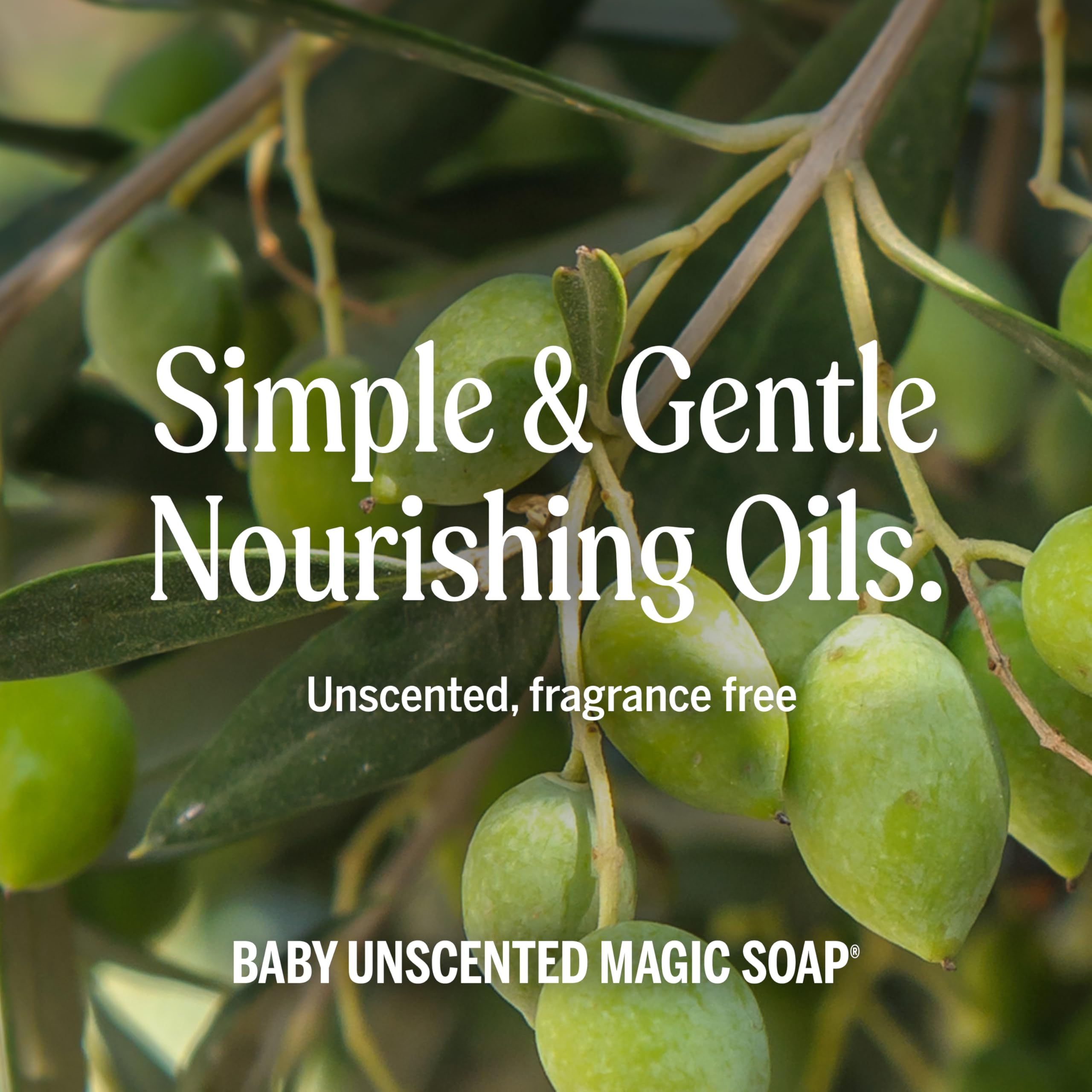 Soap being used for face, body, and hands with plant oils.