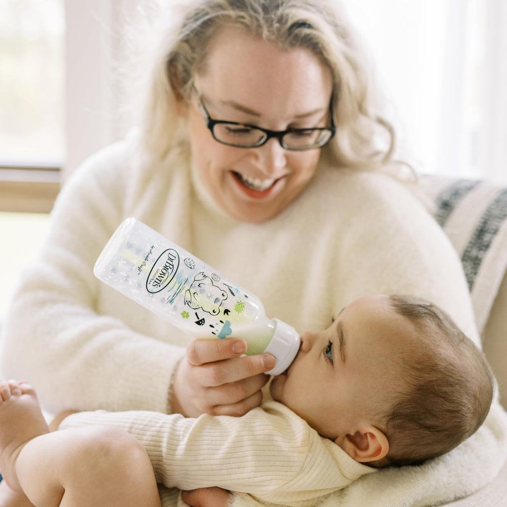 Dr. Brown's 0m+ bottle suitable from birth with recyclable design