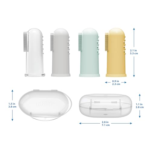 Dr. Brown's dishwasher-safe finger toothbrush for easy sanitizing.