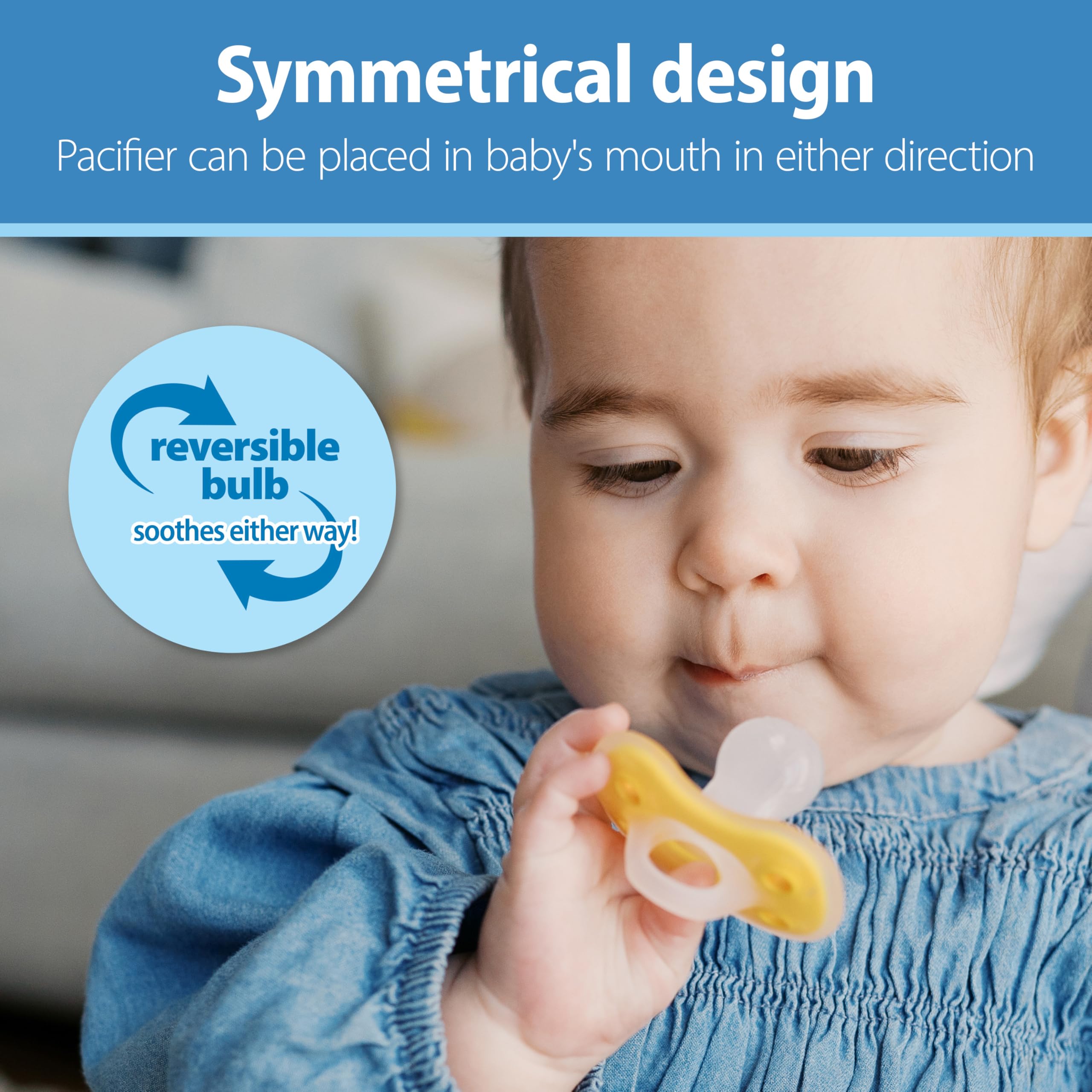 Dr. Brown's Advantage 6-18m stage pacifier suitable for growing babies.