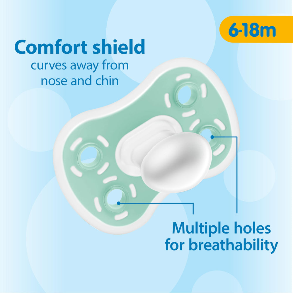 Dr. Brown's Advantage Pacifier design prevents water from trapping in the bulb.