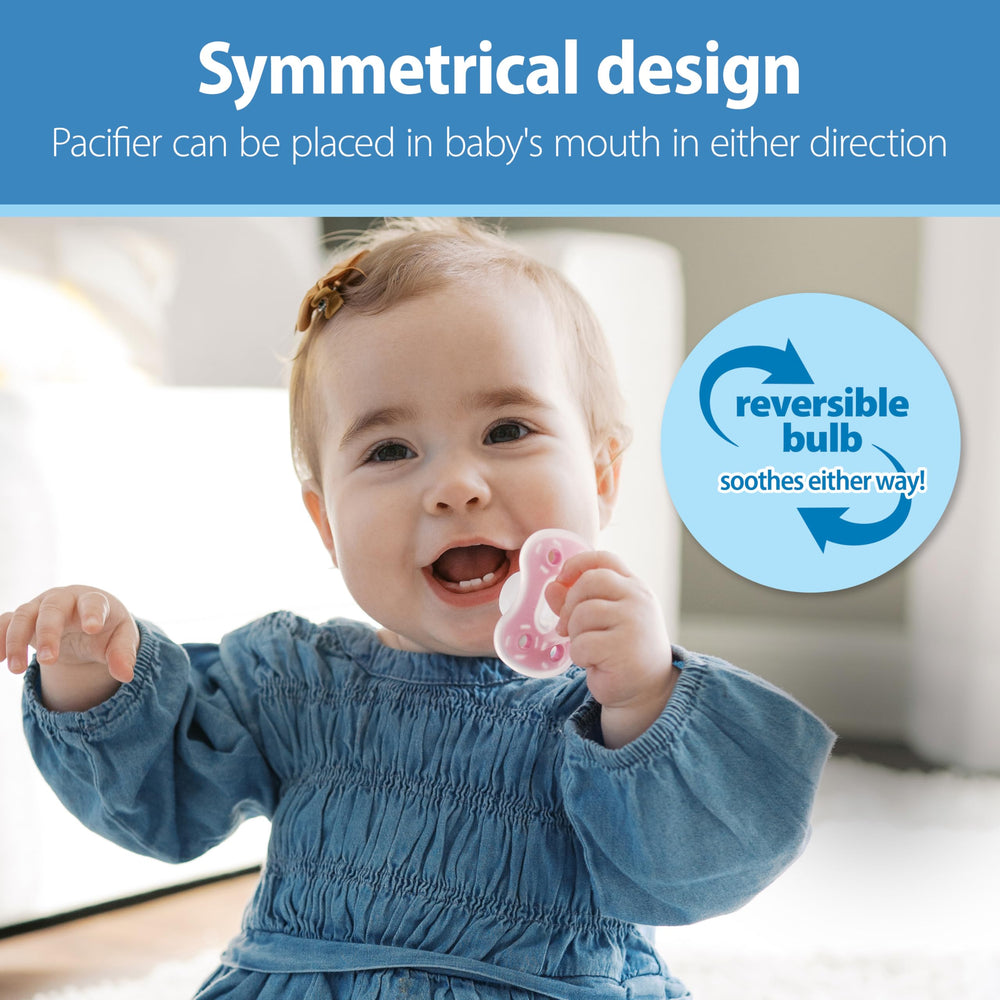 Dr. Brown's Advantage One-Piece Pacifier features water-trap-free bulb