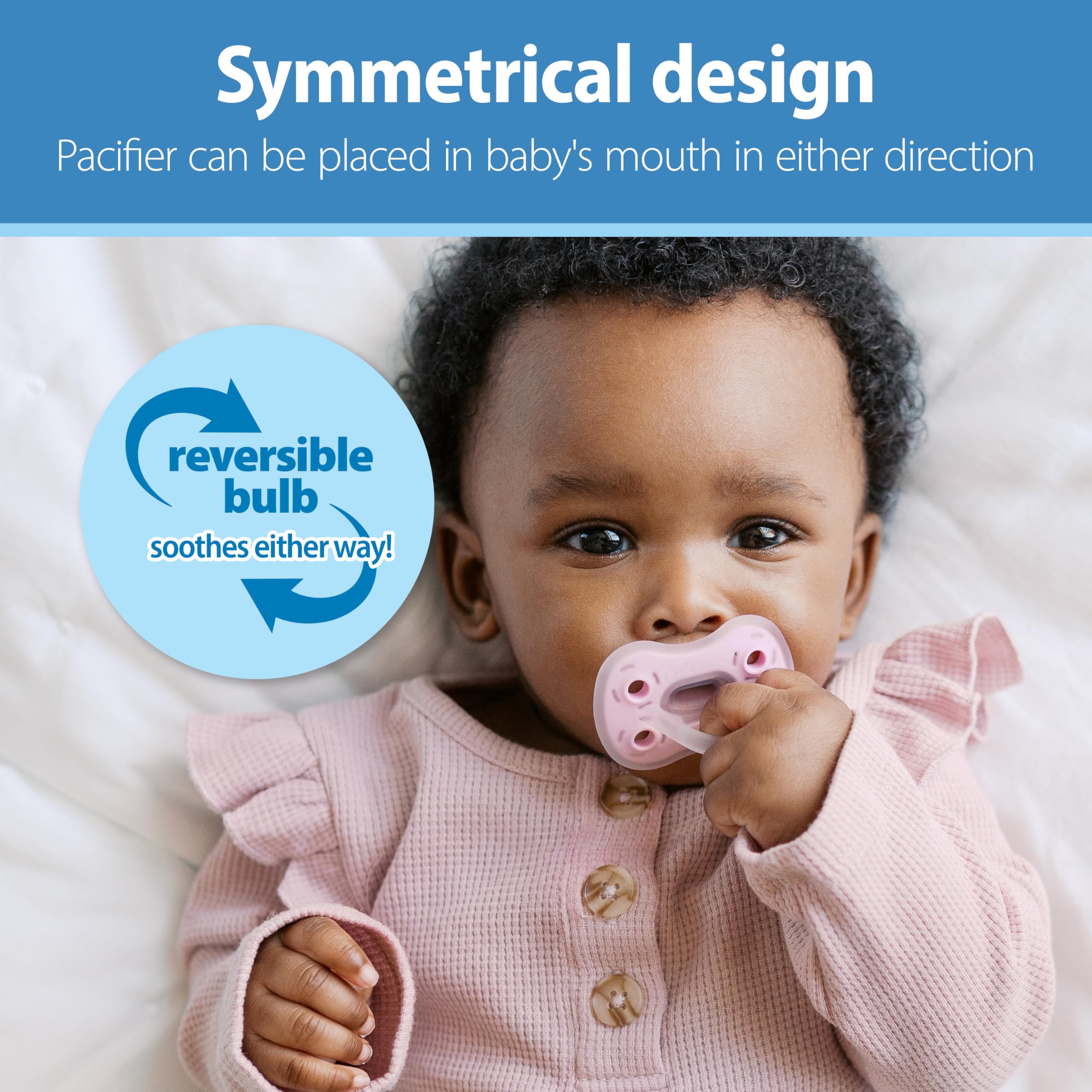 Dr. Brown's 6-18m size supports growing babies with familiar shape.