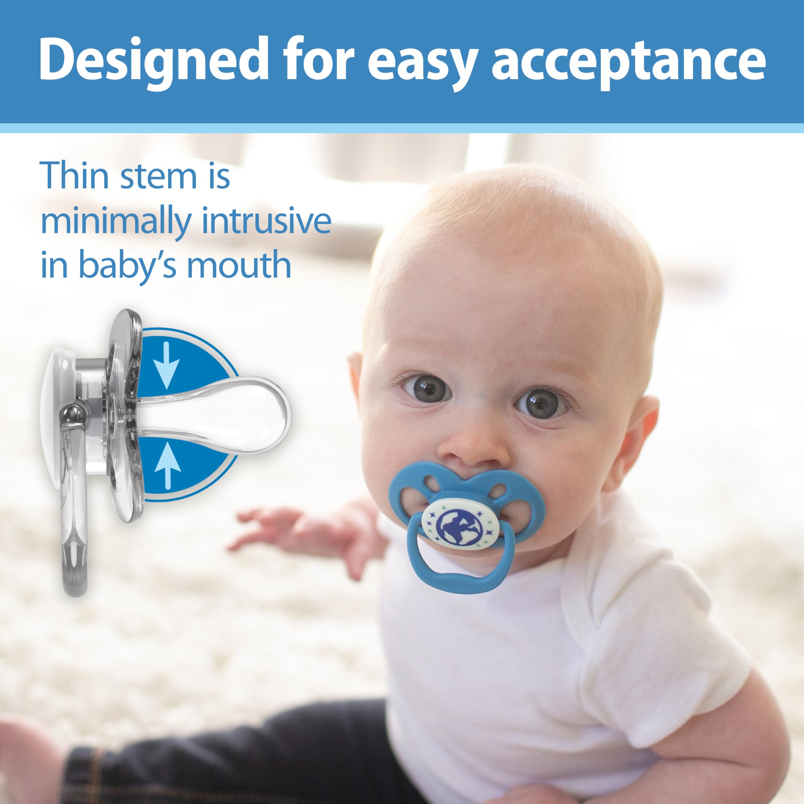 Dr. Brown's Advantage 6-18m size fits growing babies.