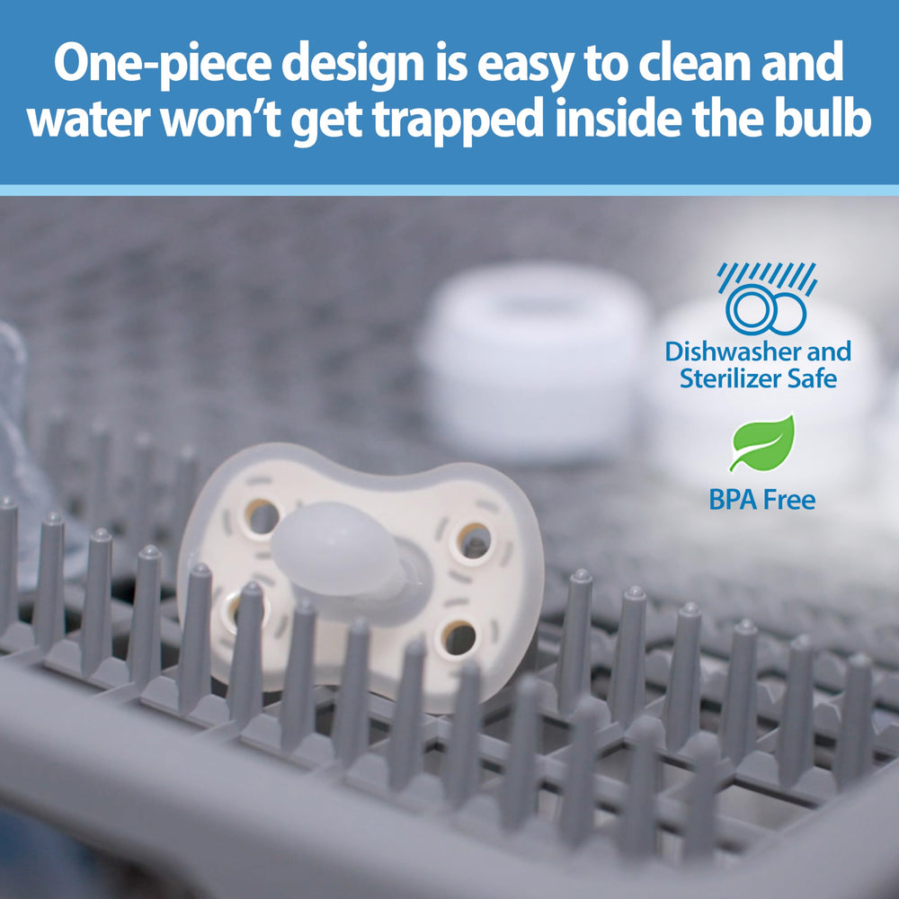 Taste-free and odor-free material of Dr. Brown's Advantage pacifier