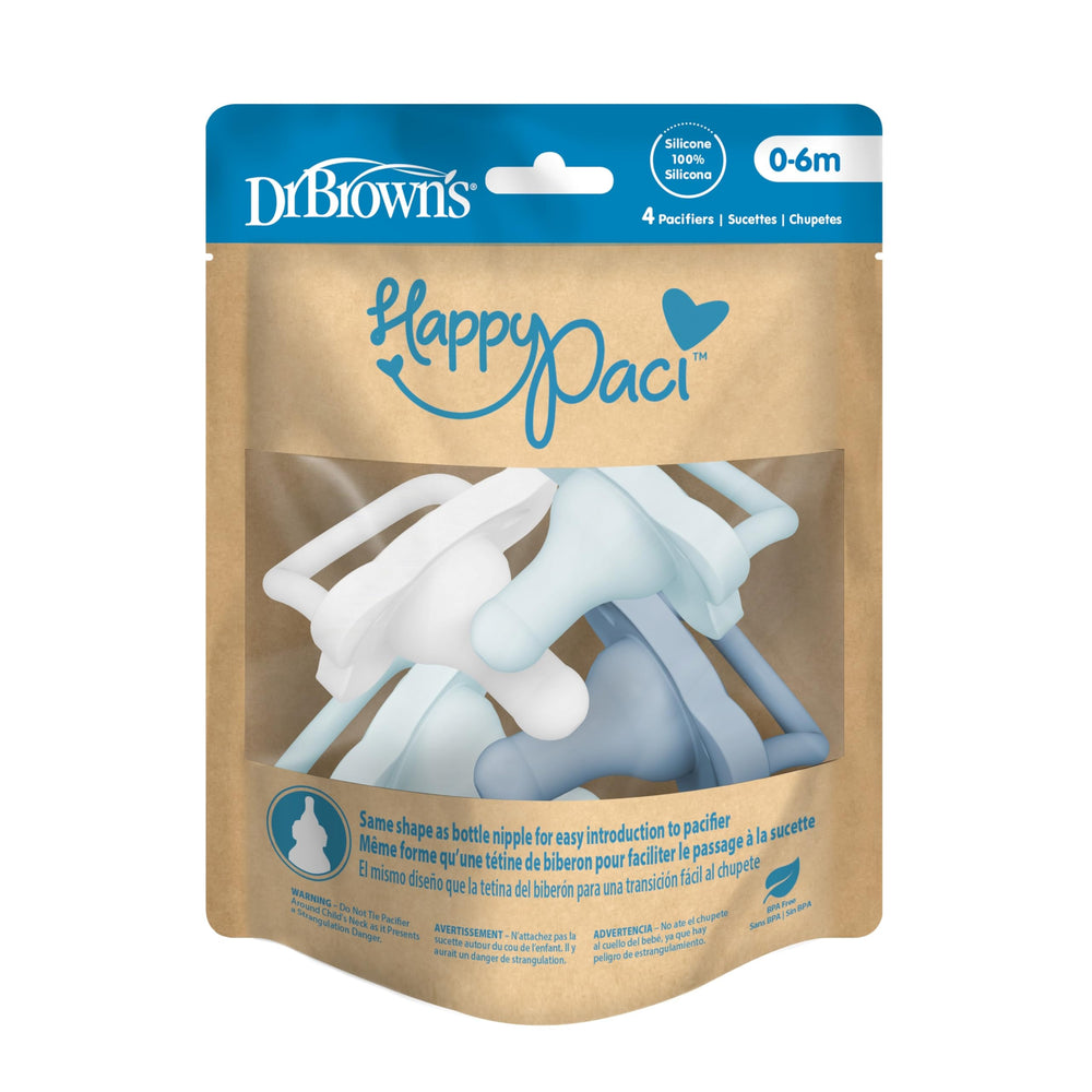 Dr. Brown's HappyPaci blue lightblue white pack for 0-6 months