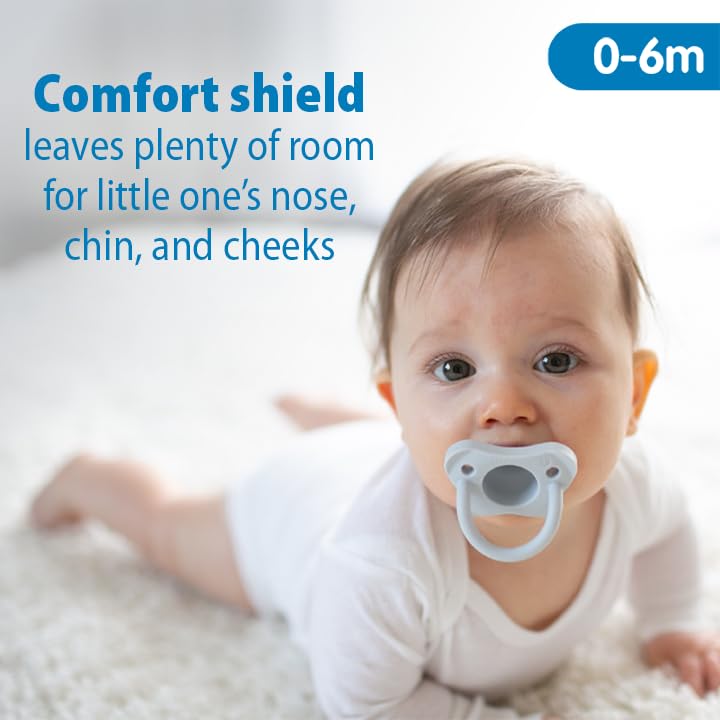 Dr. Brown's HappyPaci breathable shield holes reduce skin irritation