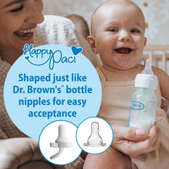 Dr. Brown's HappyPaci butterfly shield leaves room for the nose, chin, and cheeks.
