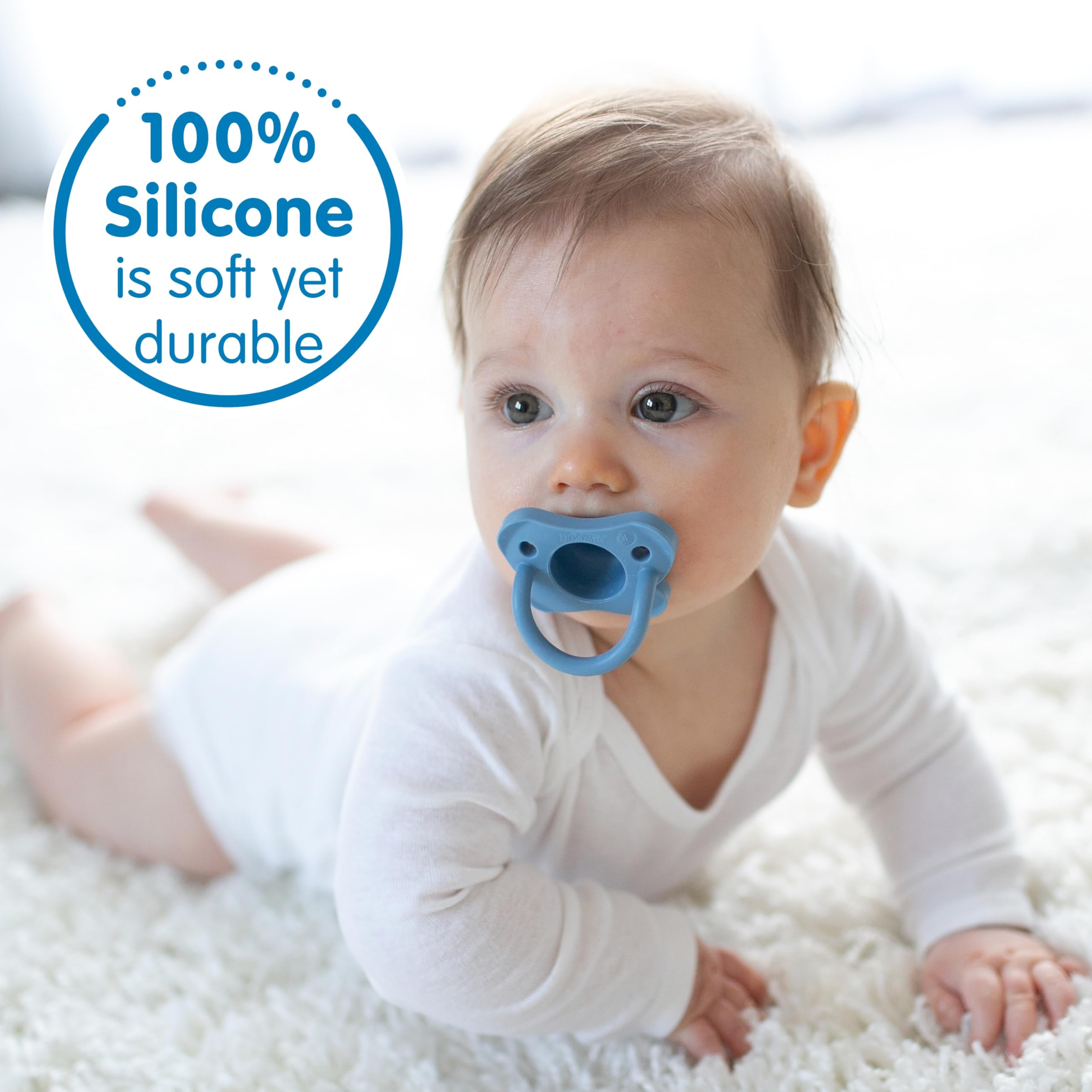 Dr. Brown's HappyPaci one-piece construction simplifies cleaning