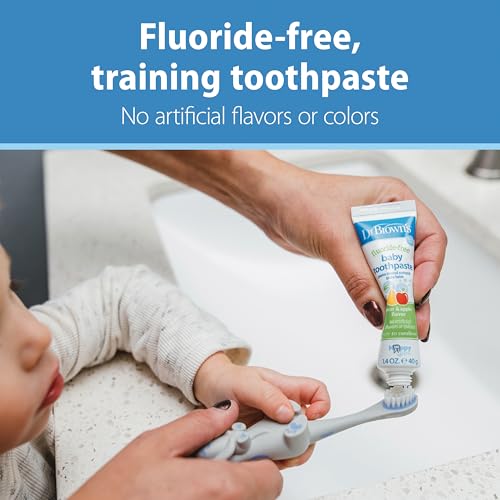 Combined toothbrush and paste set from Dr. Brown's Pink kit.