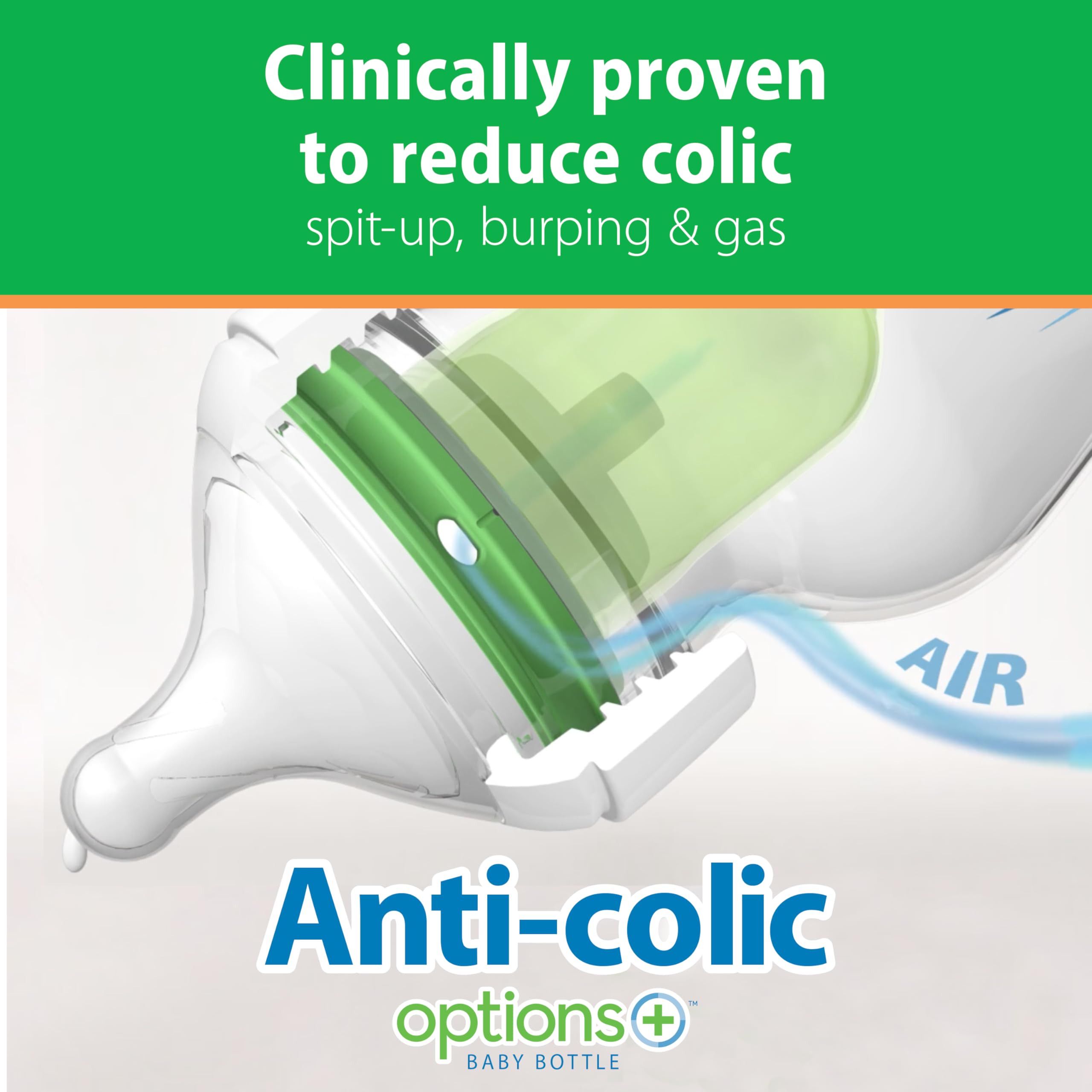 Dr. Brown's Level 1 slow-flow nipple promotes steady feeding.