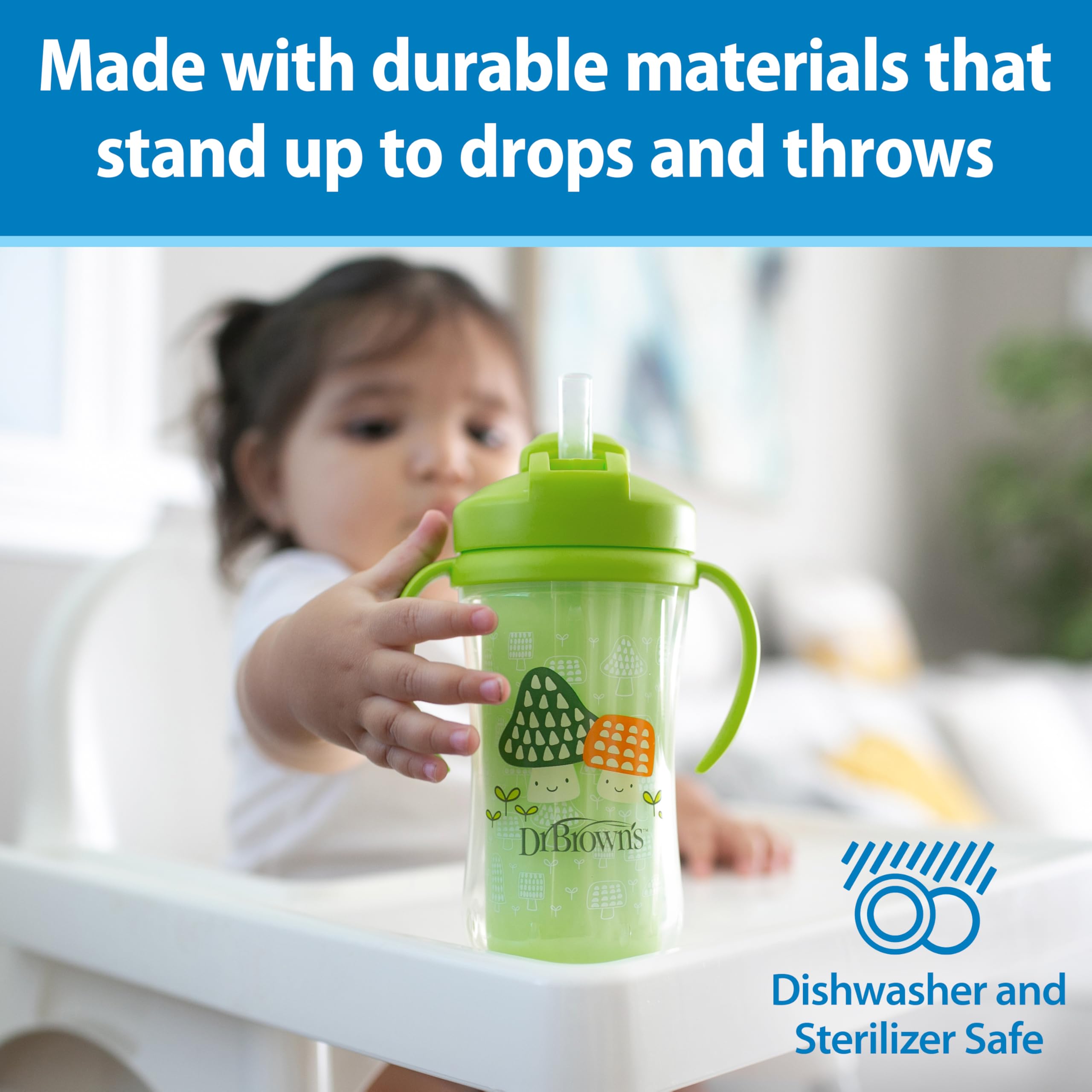 Dr. Brown's Milestones blue and green 2-pack keeps drinks ready for daily use.