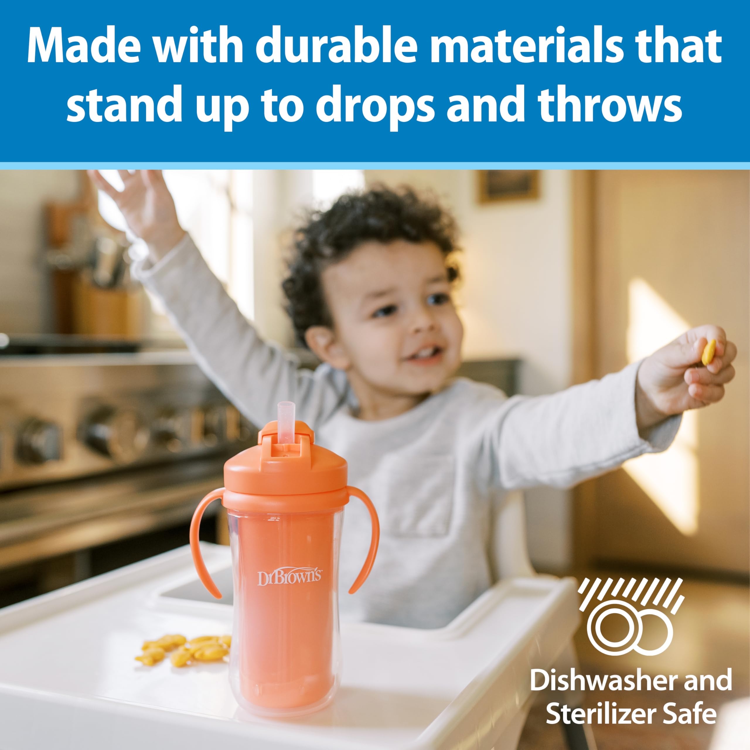 BPA-free 10 oz Dr. Brown's Milestones cup capacity