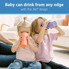Dr. Brown's Milestones Cheers 360 lets kids see liquid flow as they practice upright drinking.