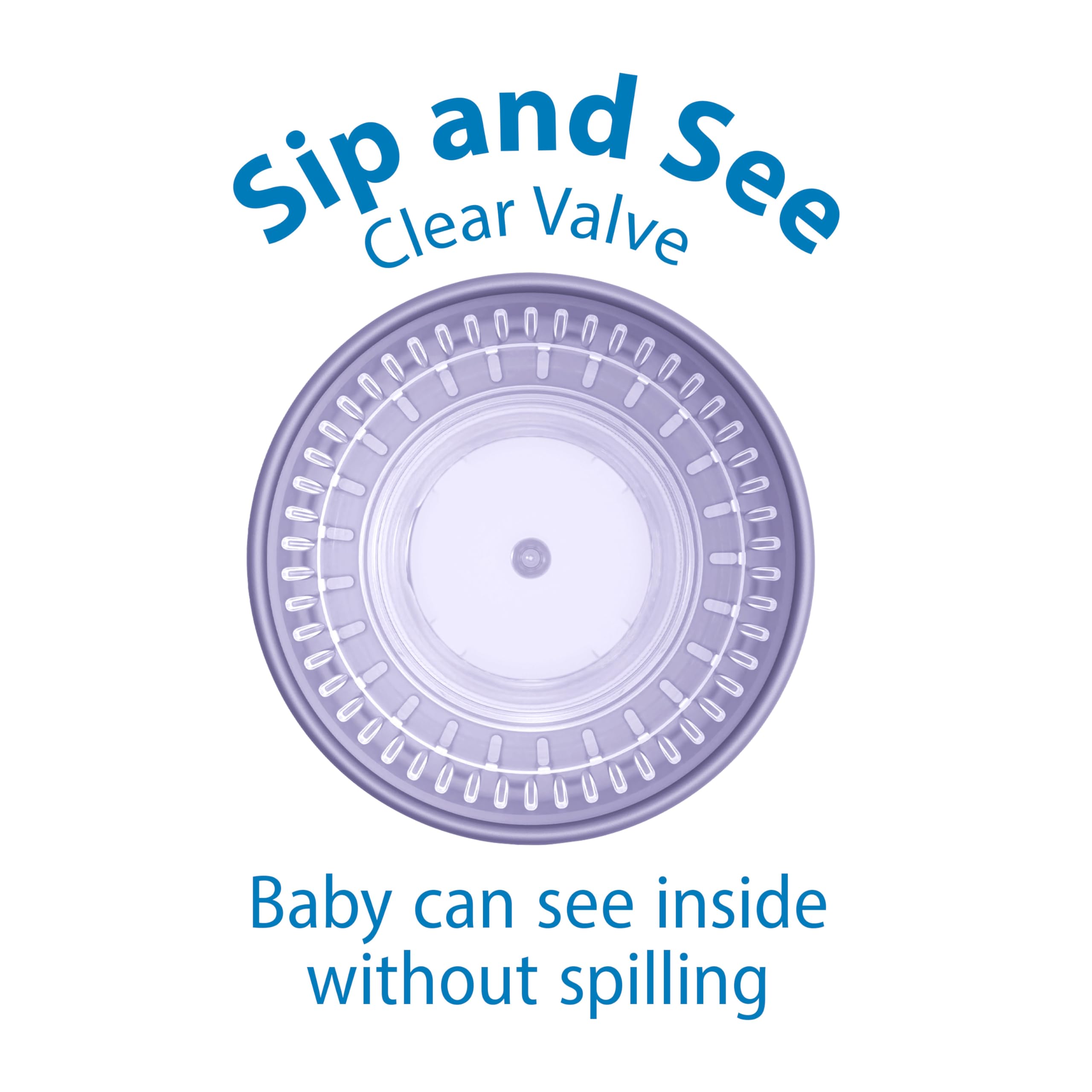 Dr. Brown's Milestones Cheers 360 grows with baby by removing the valve for a true big kid cup.