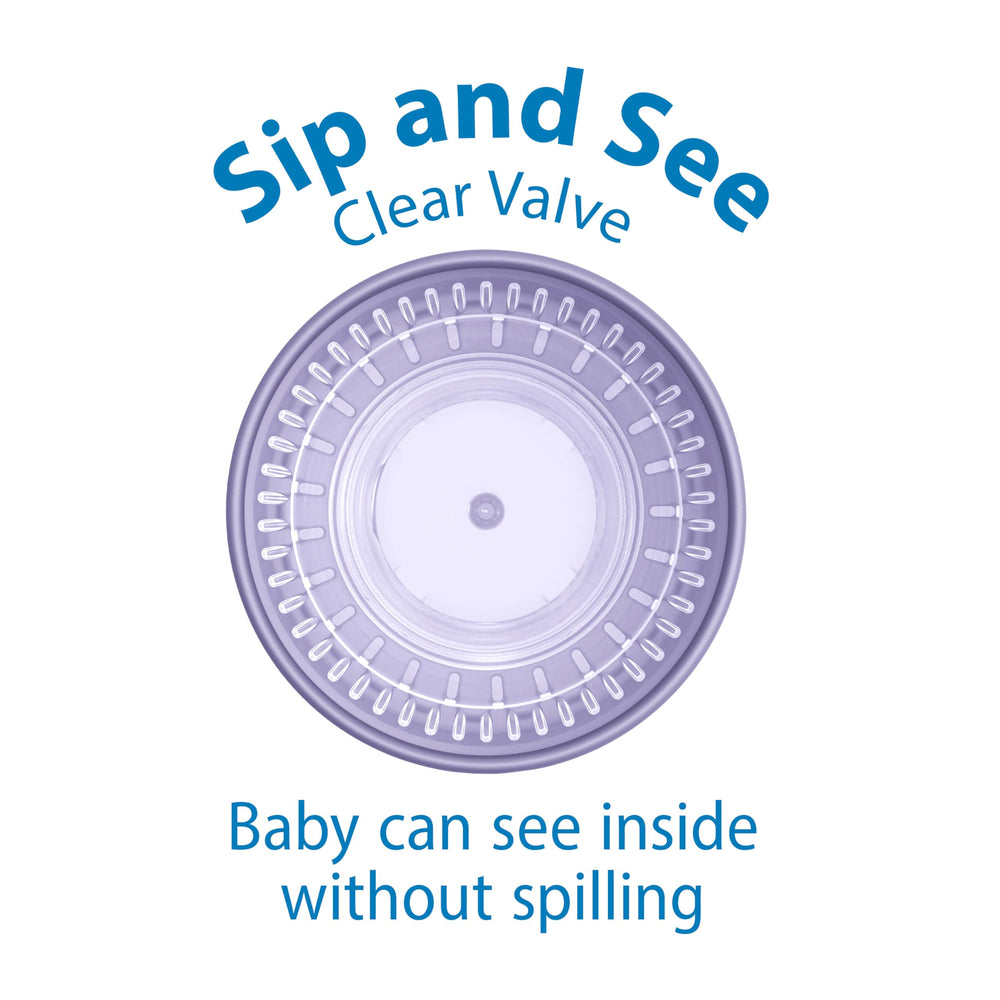 Dr. Brown's Milestones Cheers 360 grows with baby by removing the valve for a true big kid cup.