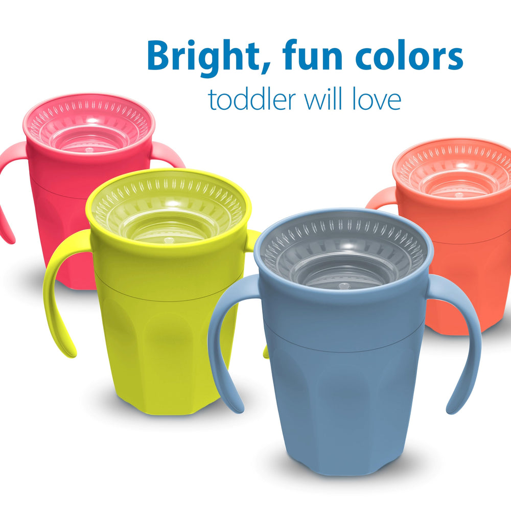 Disassembled Dr. Brown's Milestones Cheers 360 cup blue