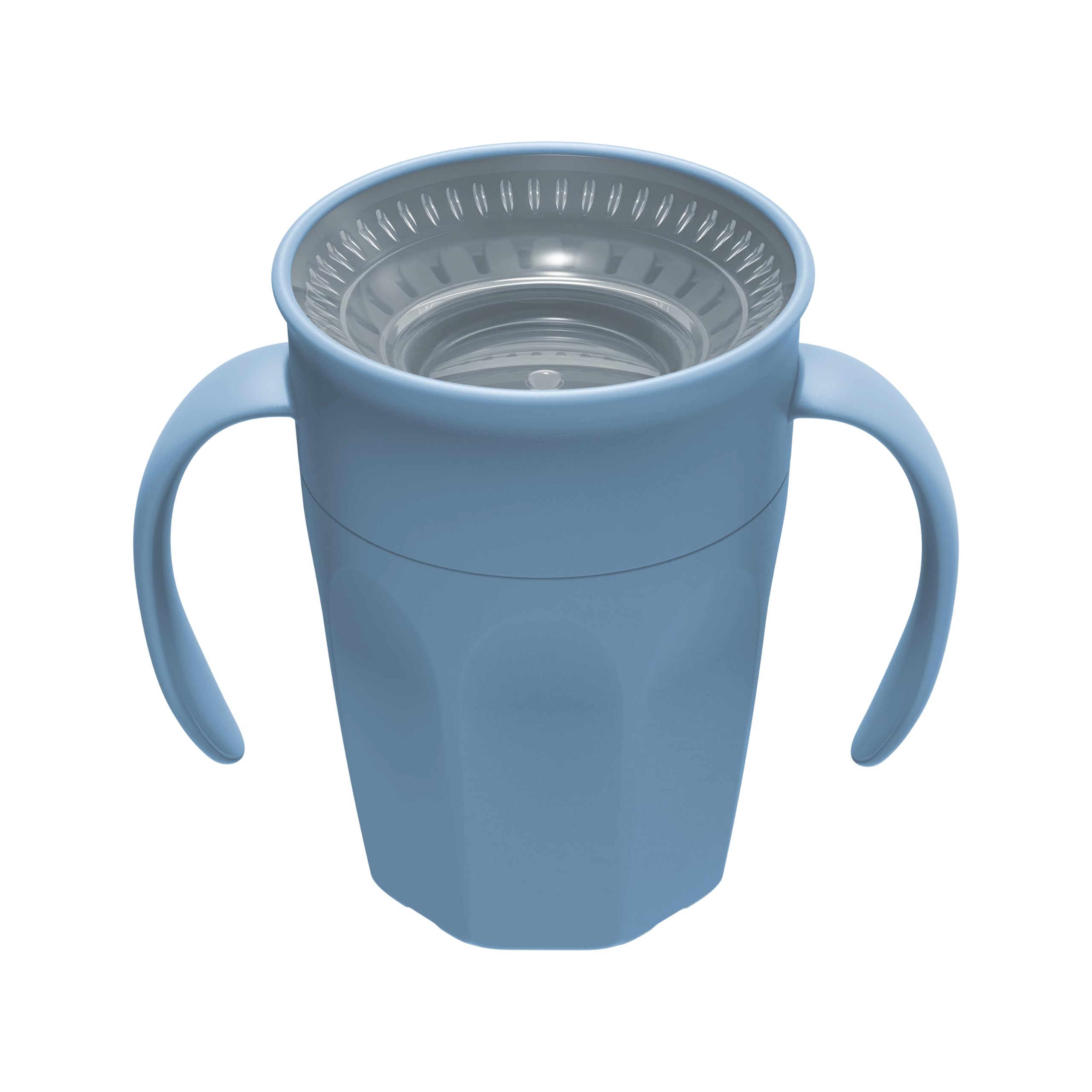 Dr. Brown's Milestones Cheers 360 cup blue, dishwasher safe, top rack